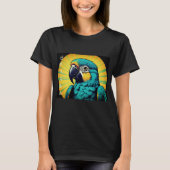 女性向けオウム鳥デザインTシャツ Tシャツ (正面)
