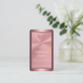 女性向けスタイリスト、ピンク・フェニックス 名刺 (スタンド正面)