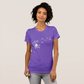 女性向けタンポポデザインの風花Tシャツ Tシャツ (正面フル)