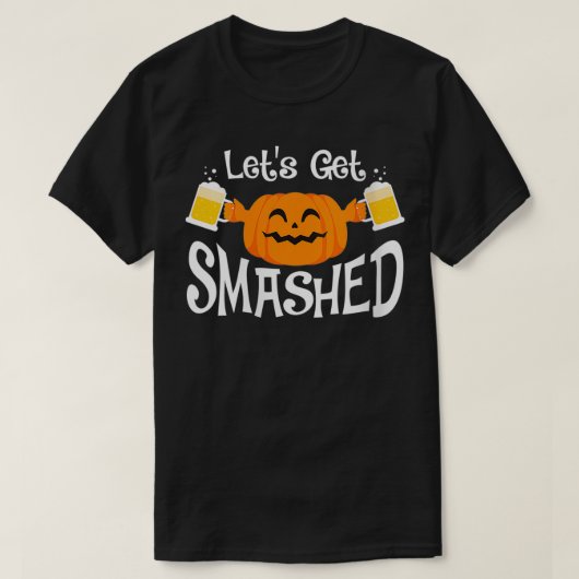 女性向けハロウィン面白パンプキンTシャツ Tシャツ (デザイン正面)