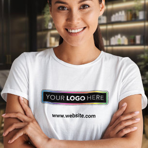 女性向けビジネス ロゴTシャツ ウェブサイト付き Tシャツ