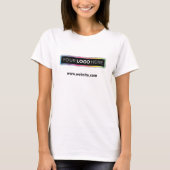 女性向けビジネス ロゴTシャツ ウェブサイト付き Tシャツ (正面)