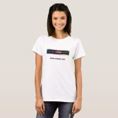 女性向けビジネス ロゴTシャツ ウェブサイト付き Tシャツ (正面フル)