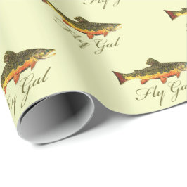 女性向けフライ·フィッシング·フライ·ガル ラッピングペーパー