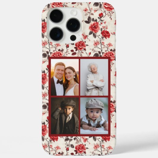 女性向けフラワーローズカスタムフォトiPhoneケース Case-Mate iPhoneケース (裏面)