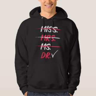 女性向けミス・ミセス・ミス・博士号取得お祝いギフト パーカ