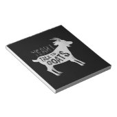 女性向けヤギギフト ヤギ好きのためのユーモア ノートパッド (アングル)