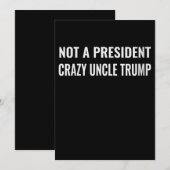 女性向けユース おかしい大統領じゃないクレイジーおじさんトランプ 招待状 (正面/裏面)