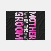 女性向けユーモアあふれる母の日の結婚式 ブライズパーティー ウェディング マザー オブ ザ グルーム フリースブランケット (正面(横))