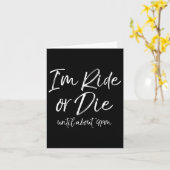 女性向けユーモアのある母の日のギフト 母さん、私はあなたの相棒だか死ぬまで カード (黄色い花)