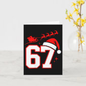 女性向けユーモアの6と7のミーム クリスマス エルフ サンタ カード (黄色い花)