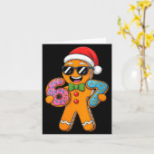 女性向けユーモアジンジャーブレッド6 7 67 アイスクリーム チャ カード (黄色い花)