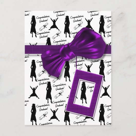 女性向け大学院おめでとう ポストカード (正面)