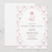 女性向け聖書研究会 教会コミュニティ 招待状 (正面/裏面)