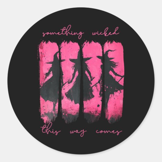 女性向け ウィッチ ハロウィン Something+Wicked+This+Way+Comes ラウンドシール (正面)
