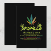 女性向け スカンクル定義 - 大麻を吸うおじ 面白くてユニーク 招待状 (正面/裏面)