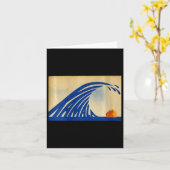 女性向け 青い波のカマラ・フォー・カマラ フ カード (黄色い花)