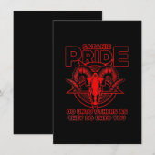 女性向け Satanic Pride 悪魔主義 異教 ヤギ 悪魔 招待状 (正面/裏面)