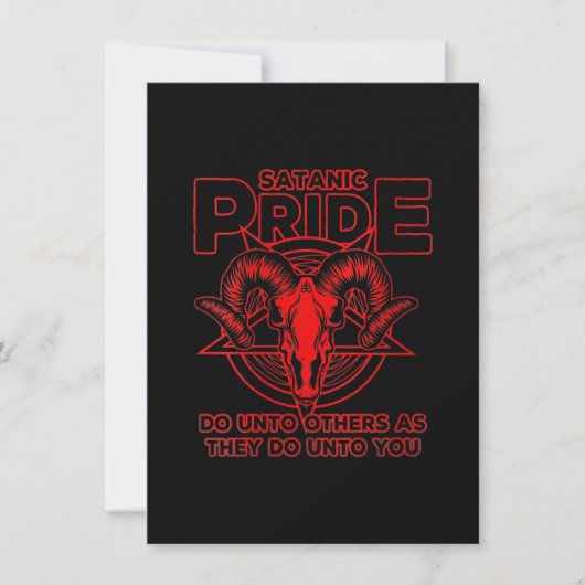 女性向け Satanic Pride 悪魔主義 異教 ヤギ 悪魔 招待状 (正面)