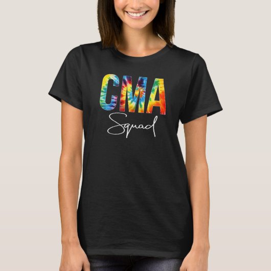 女性向けCma分隊の感謝の日絞り染めW Tシャツ (正面)