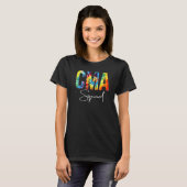 女性向けCma分隊の感謝の日絞り染めW Tシャツ (正面フル)