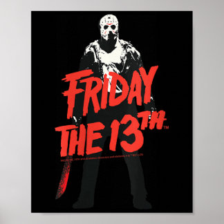 女性向けFriday The 13thハロウィンデザインホラー ポスター