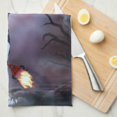 女性吸血鬼 キッチンタオル (四つ折り)