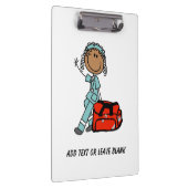 女性呼吸セラピストまたはEMTクリップボード クリップボード (右)