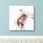 女性呼吸器系の3Dビュー2 キャンバスプリント (インサイチュ (ウッドフロア))