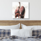 女性呼吸器系3Dビュー キャンバスプリント (インサイチュ (寝室))