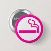 女性喫煙場所の喫煙女性の日本人の印 缶バッジ (正面&裏面)