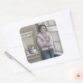 女性喫煙1996 スクエアシール (封筒)