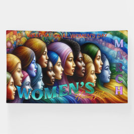 女性国際的の日のバナー 横断幕