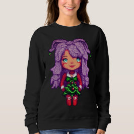 女性基本Sweatshirtのpurplehair girl スウェットシャツ