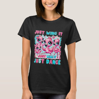 女性基本Tシャツかわいいフラミンゴファッション! Tシャツ