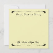 女性夜鳥籠の招待状と 招待状 (裏面)