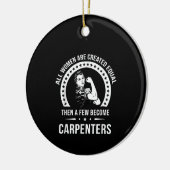 女性大工の大工シャツ セラミックオーナメント (左)