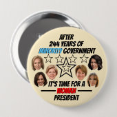 女性大統領の時 缶バッジ (正面&裏面)