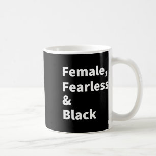 女性大胆不敵な女性のための黒いプライドと黒いHi コーヒーマグカップ