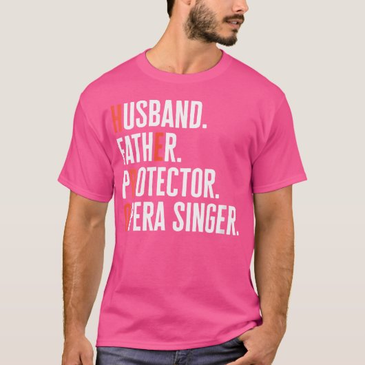 女性夫の父プロテクターオペラシンガーミュージック Tシャツ (正面)