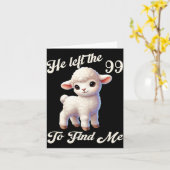 女性失った羊He離れ 99 To Find Me Bible V カード (黄色い花)