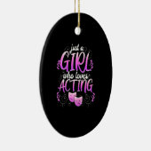 女性女優ガール演技ブロードウェイミュージカルアクター セラミックオーナメント (右)