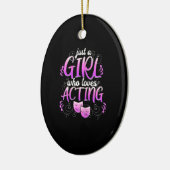 女性女優ガール演技ブロードウェイミュージカルアクター セラミックオーナメント (左)