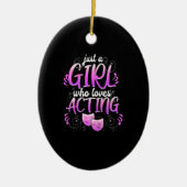 女性女優ガール演技ブロードウェイミュージカルアクター セラミックオーナメント (正面)