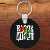 女性女児歴史月間アフリカのための黒い女王 キーホルダー (正面)