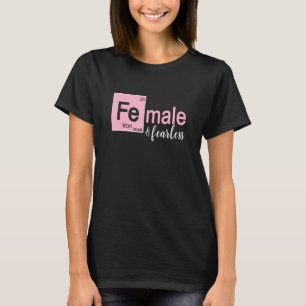 女性女子のための女性大胆不敵ステムティー Tシャツ