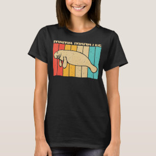 女性女子カワイドゥゴングマナティーAnのかわいいマナティー Tシャツ
