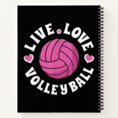 女性女子バレーボールFaのためのライブラブバレーボール ノートブック (裏面)