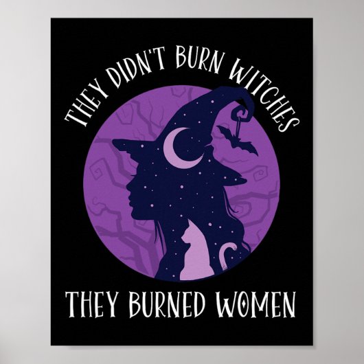 女性女性を焼いた魔女を燃やしていない不気味 ポスター (正面)