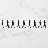 女性女性シルエットジョガーランナーラベル ペットボトルラベル (シングルラベル)